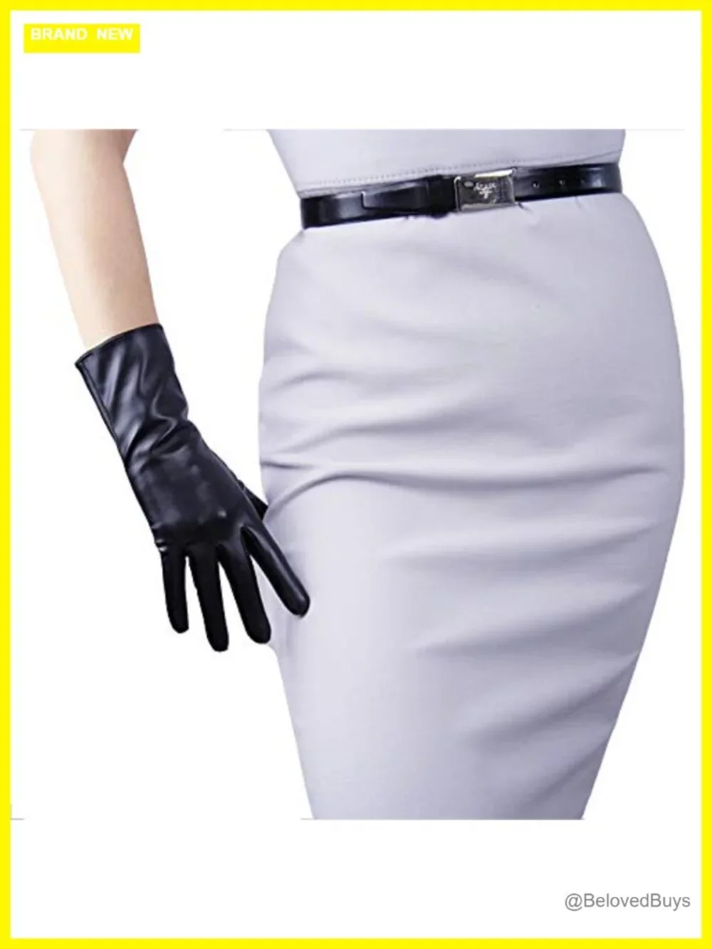 Women's Sexy Faux Leather Gloves 28cm Over Wrist Unlined for Cosplay Driving